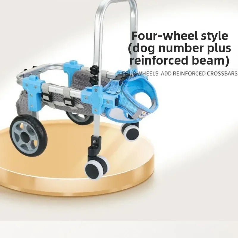 Verstellbarer Hinterbein-Rollstuhl für Hunde & Katzen mit Hüftunterstützung