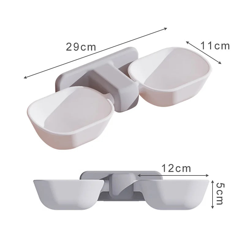 Höhenverstellbarer Wand-Doppelnapf für Katzen & Hunde - Animalivo