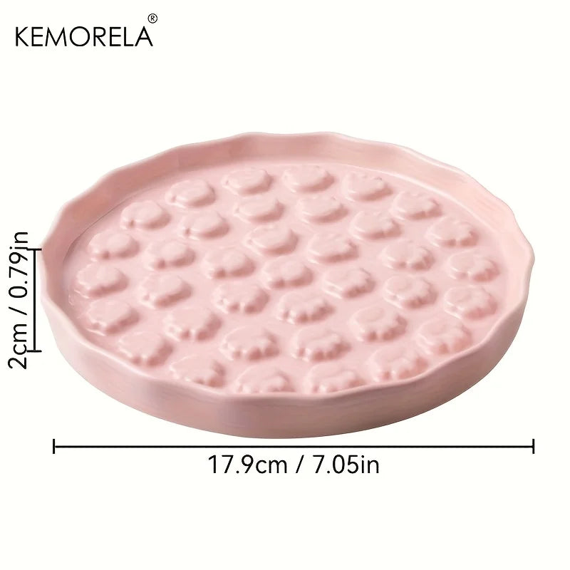 Keramik-Slow-Feeder Katzenschale im Pfoten-Design - Animalivo