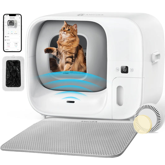 Große Selbstreinigende Katzentoilette (60L) mit App-Steuerung