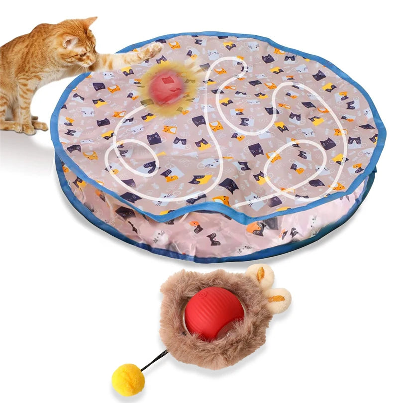 Interaktiver Katzenspielzeugball mit Versteckfunktion