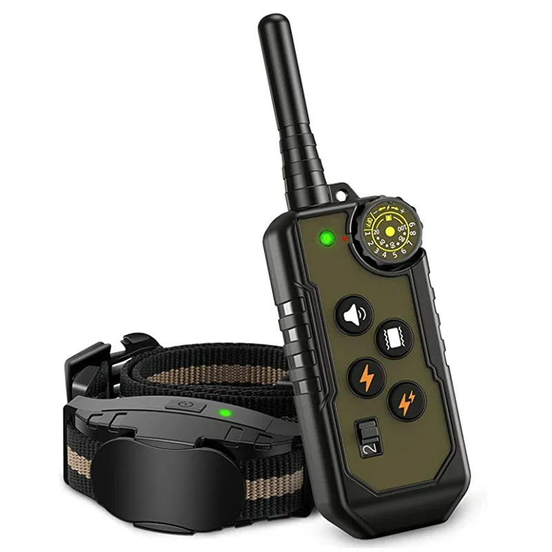 Elektrisches Hundetrainingshalsband mit Fernbedienung, wasserdicht, für Hunde, Rindeanschlag für alle Größen, Schock-Vibrationsgeräusche, Elektroschocker - Animalivo