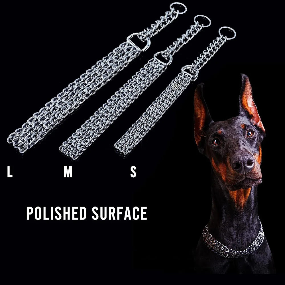 Starkes Ketten-Hundehalsband (3-reihig, Cuban Link) - Animalivo