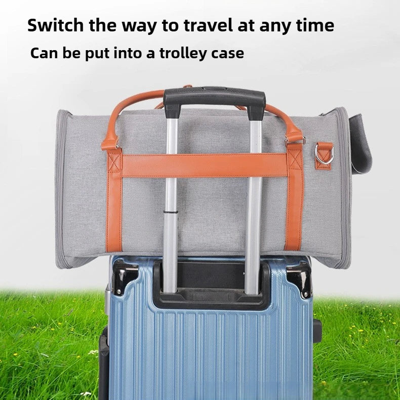 Multifunktionale Katzen- & Hunde-Tragetasche mit Trolley (Faltbar) - Animalivo