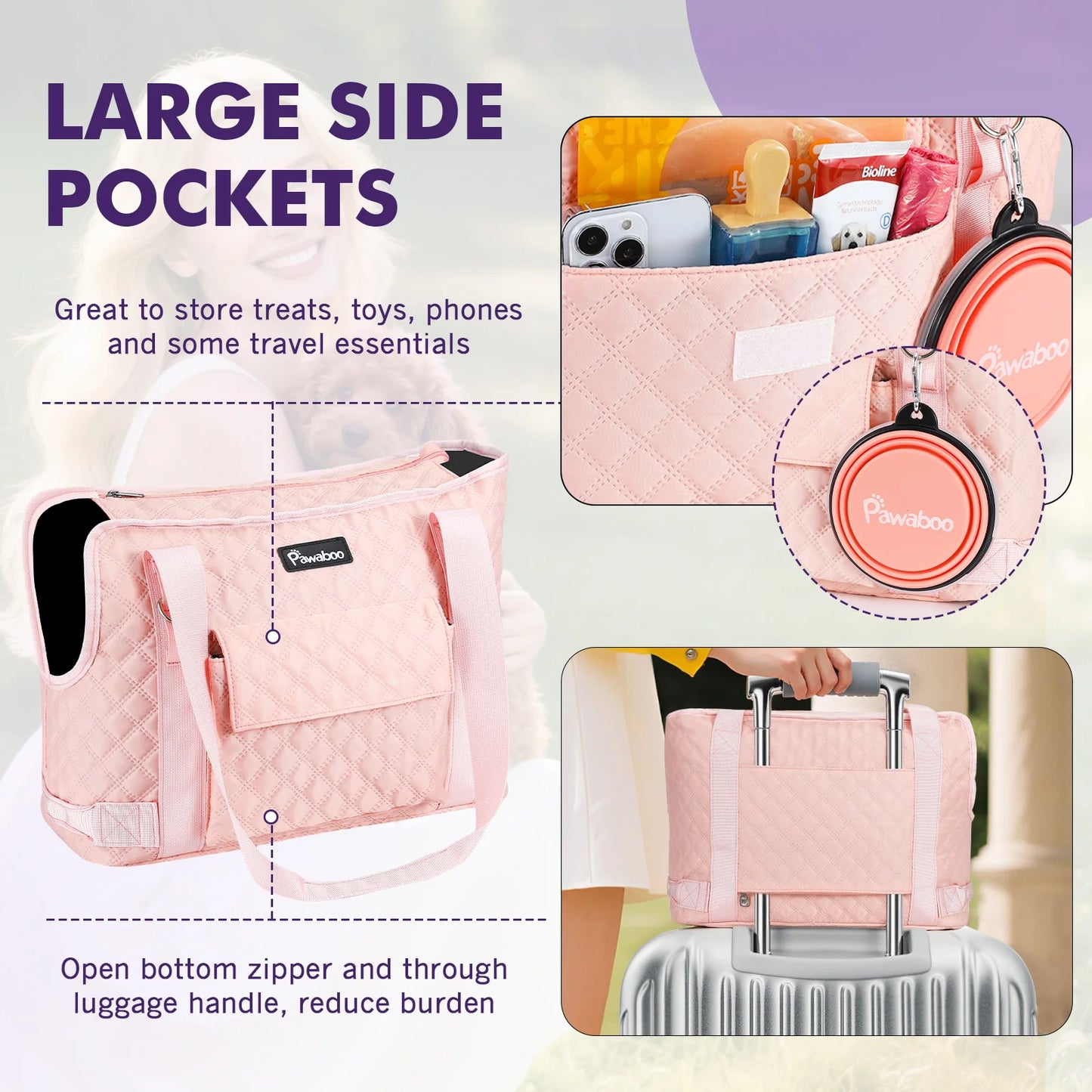 Modische Hunde-Tragetasche (Handtaschen-Stil) für Kleine Hunde & Welpen - Animalivo