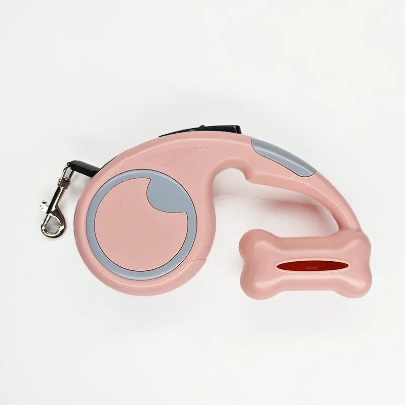 Einziehbare Hundeleine (300 cm): Automatische Leine mit Kotbeutel-Spender für kleine & mittlere Hunde - Animalivo