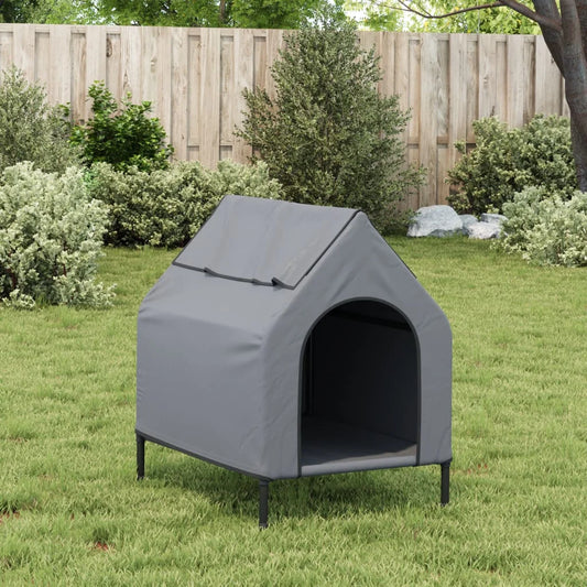 Stabiles Hundehaus (Hellgrau) aus Oxford-Stoff und Stahl – Indoor & Outdoor