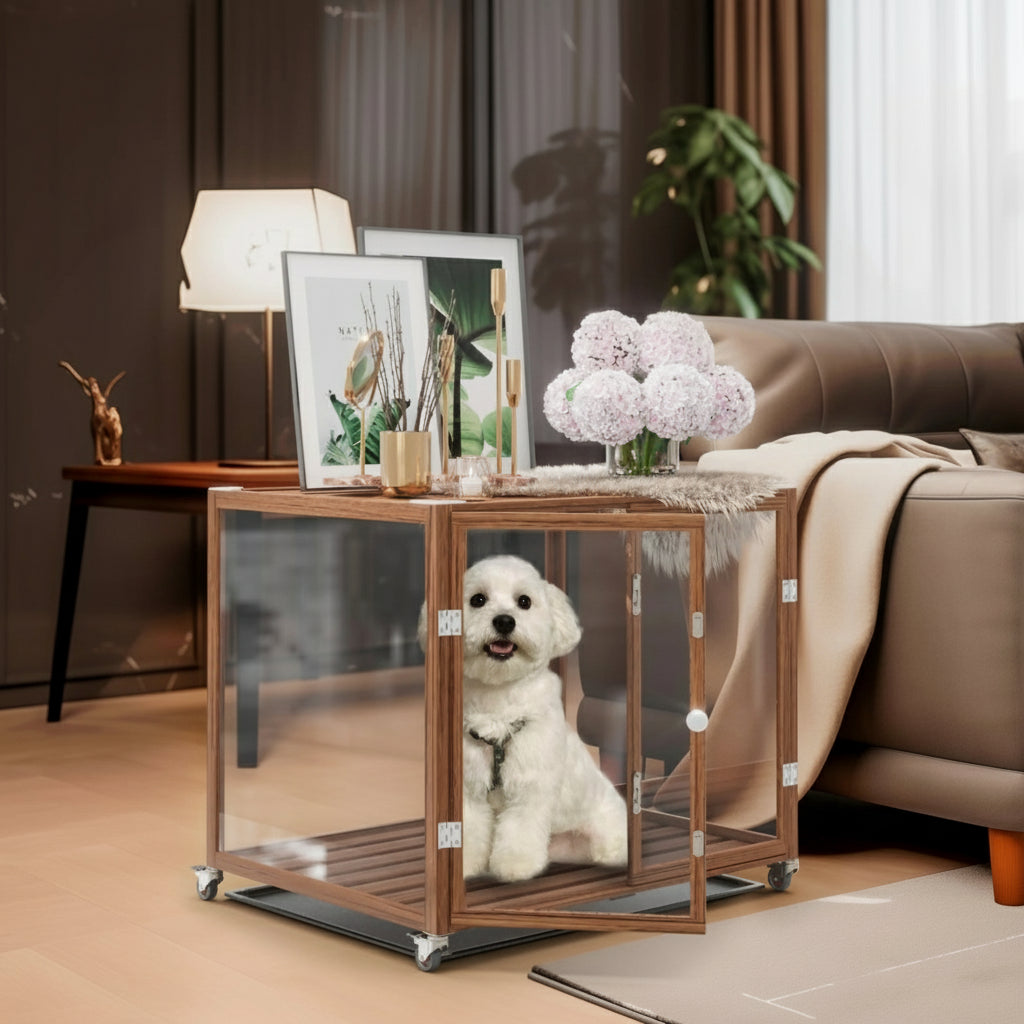 Innovativer Hundekäfig von Bingopaw – Gehärtetes Glas & Aluminiumrahmen - Animalivo