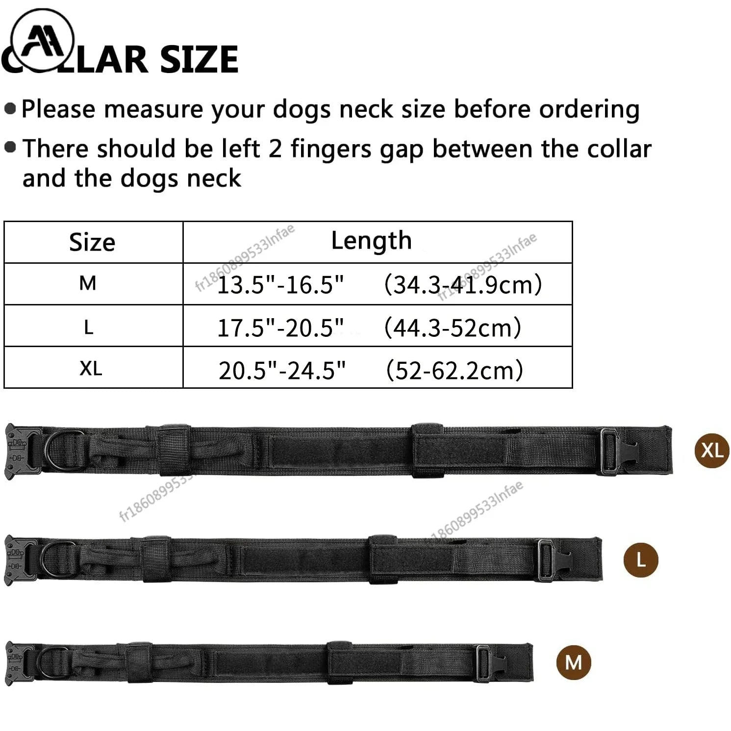Taktisches Hundehalsband: Verstellbares Militärtraining-Halsband mit Steuergriff - Animalivo