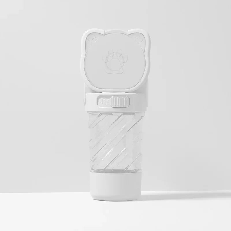 Hundeflasche 4-in-1: Tragbare Wasser- & Futtertasse mit integriertem Kotbeutel-Spender - Animalivo