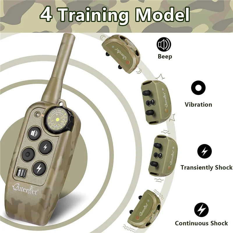 Trainingshalsband für Hunde, Fernbedienung, wasserdicht, wiederaufladbar, für Haustiere, Bellenstopper, Abwehrsteuerung für Hunde, Trainingshalsband - Animalivo