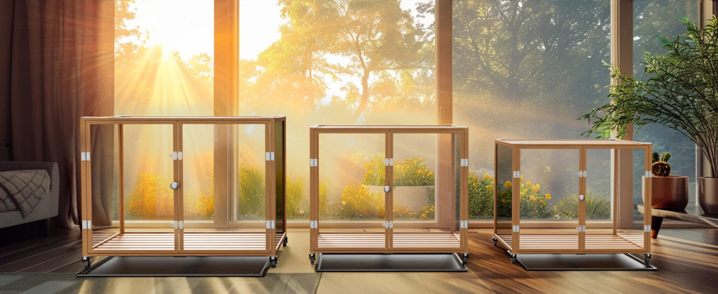 Innovativer Hundekäfig von Bingopaw – Gehärtetes Glas & Aluminiumrahmen - Animalivo