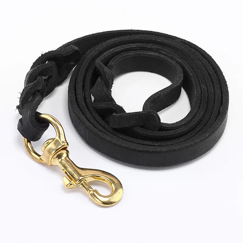 Echtleder Hundeleine für Mittelgroße & Große Hunde - Animalivo