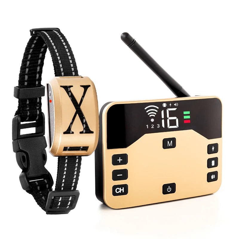 2-in-1 kabelloses elektronisches Hundezaunsystem und ferngesteuertes Trainingshalsband, Beep-Stoß-Vibration und Haustierunterhaltung für Welpen aller Größen - Animalivo