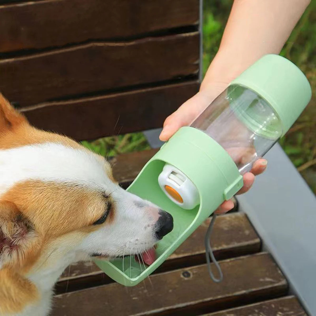 Tragbare Wasserflasche für Hunde & Katzen: 2-in-1 Futter- und Wasserbehälter für Outdoor-Reisen - Animalivo