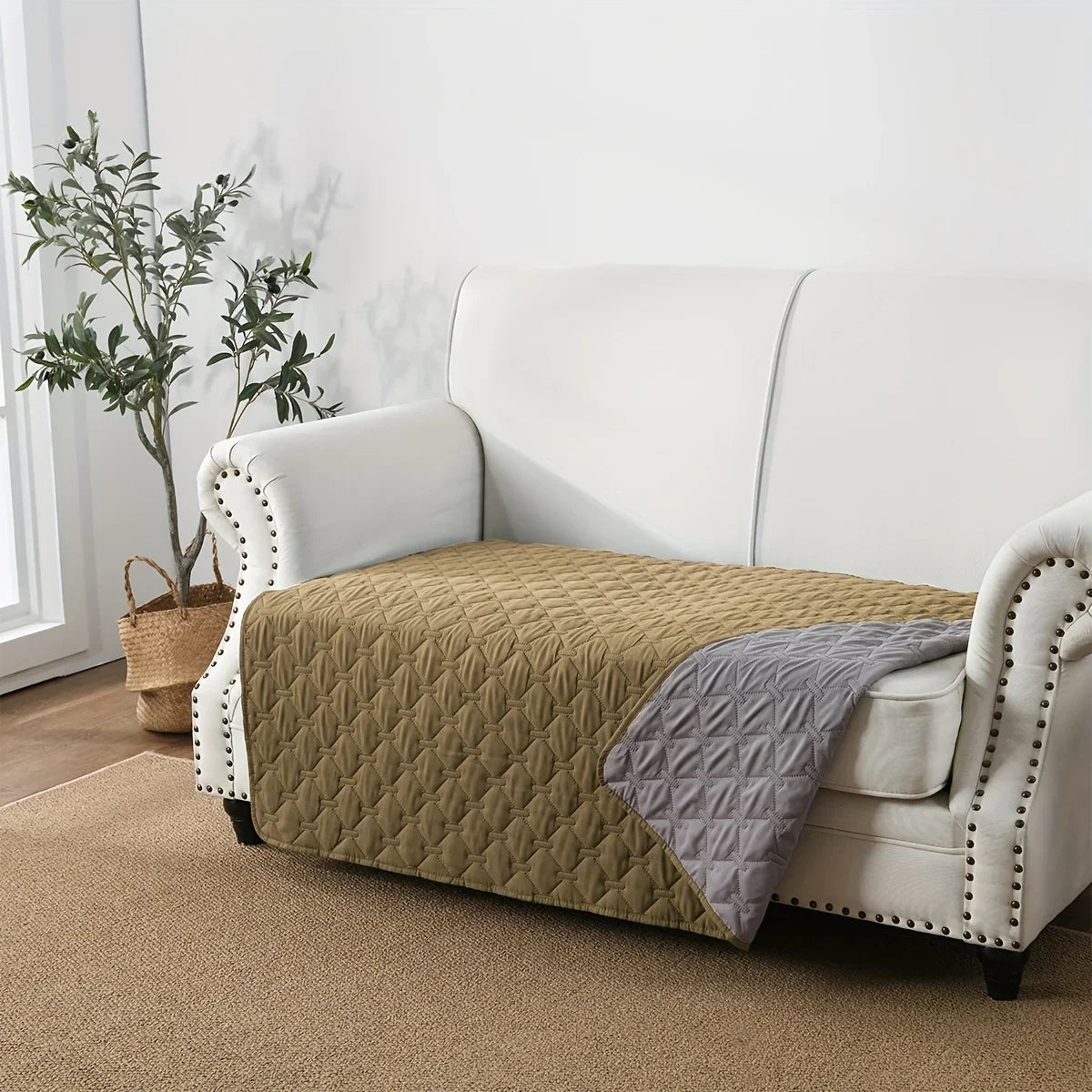 Wendbare Hundedecke: Doppelseitiger, wasserdichter Schutz für Sofa und Möbel - Animalivo