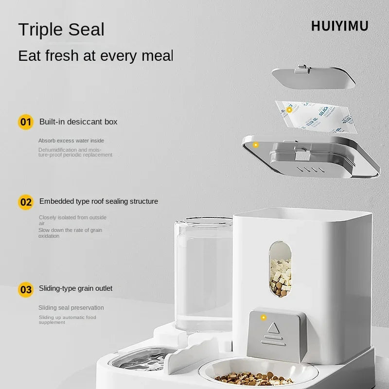 Automatischer 2-in-1 Futterspender & Trinkbrunnen - Animalivo