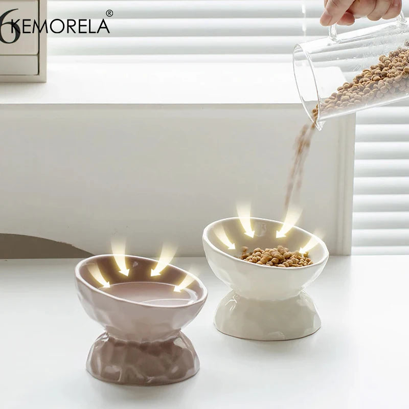 Erhöhter Keramik-Napf für Katzen & Welpen (Geneigt) - Animalivo