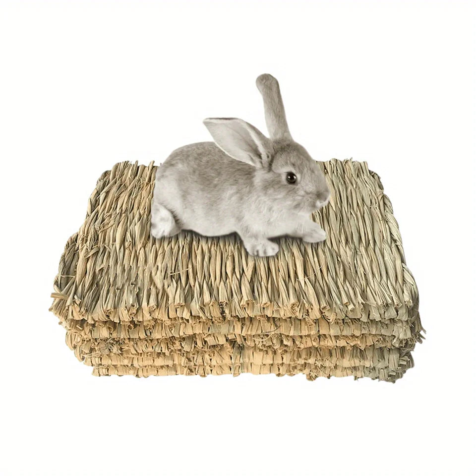 Natürliche Strohmatte für Kaninchen, Meerschweinchen & Nager - Animalivo