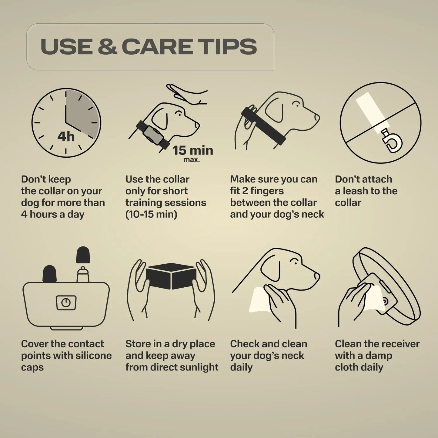 Elektrisches 1000m Hundetraining-Halsband mit Fernbedienung - Animalivo