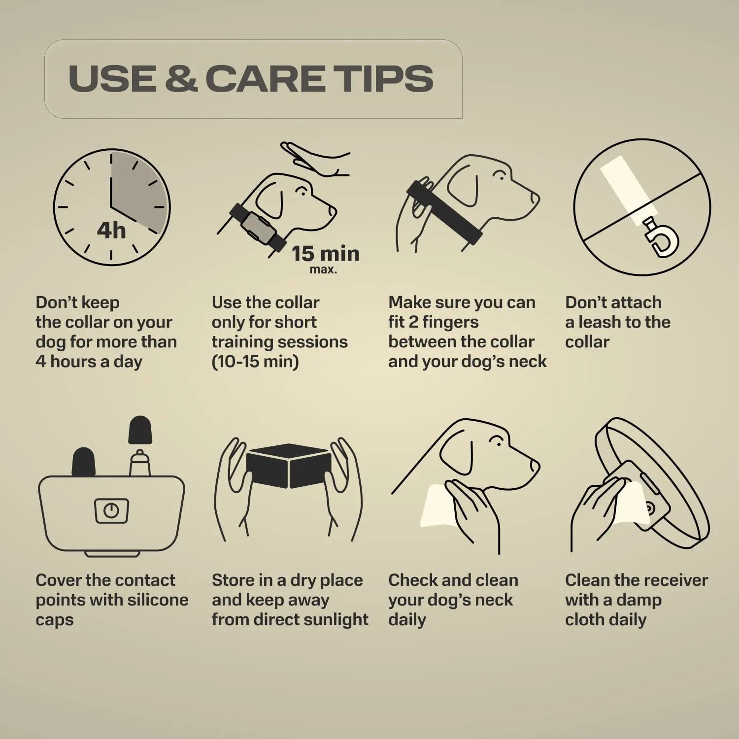 Elektrisches 1000m Hundetraining-Halsband mit Fernbedienung - Animalivo