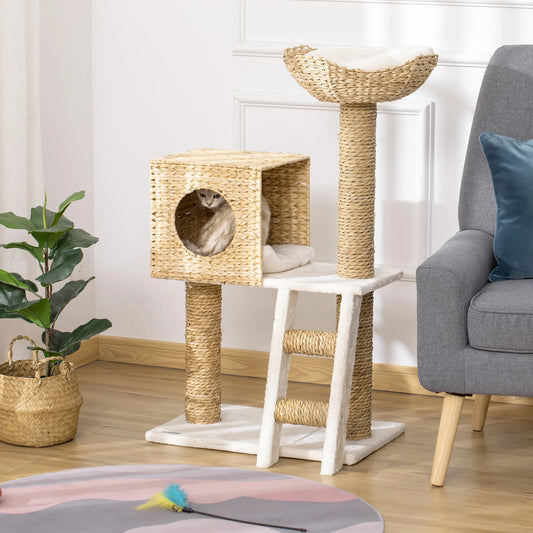 Pawhut Kratzbaum für mittlere Katzen, 100,5 cm hoch