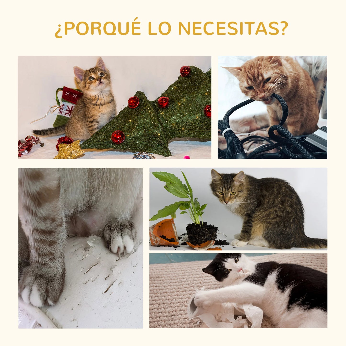 Pawhut Kratzbaum für mittlere Katzen, 100,5 cm hoch