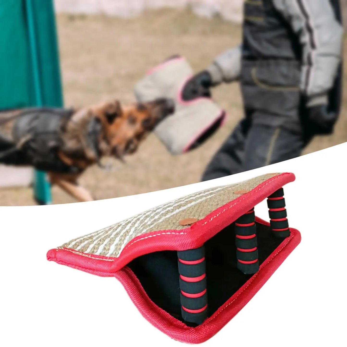 Hunde biss Kissen Mehrzweck tragbare Übung robuste unterhaltsame Hund beißen Ärmel mit Griffen Schleifen Haustier Hund spielen - Animalivo