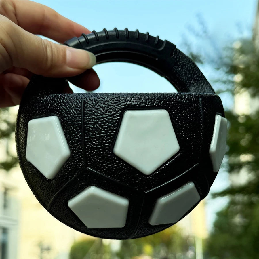 Hunde-Fußball mit Griff: Quietschendes, schwimmendes Seilspielzeug für alle Rassen - Animalivo