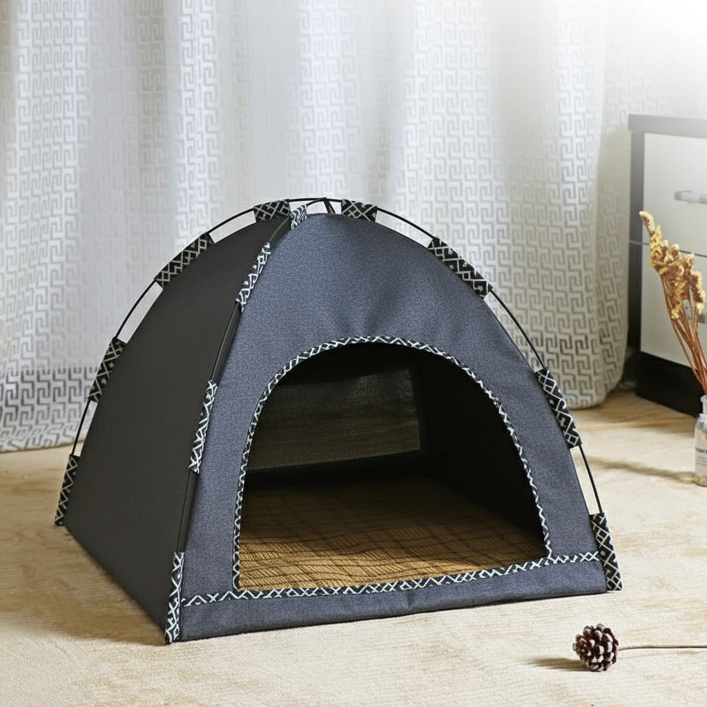 Haustier-Zeltbett mit abnehmbarem Kissen - Animalivo