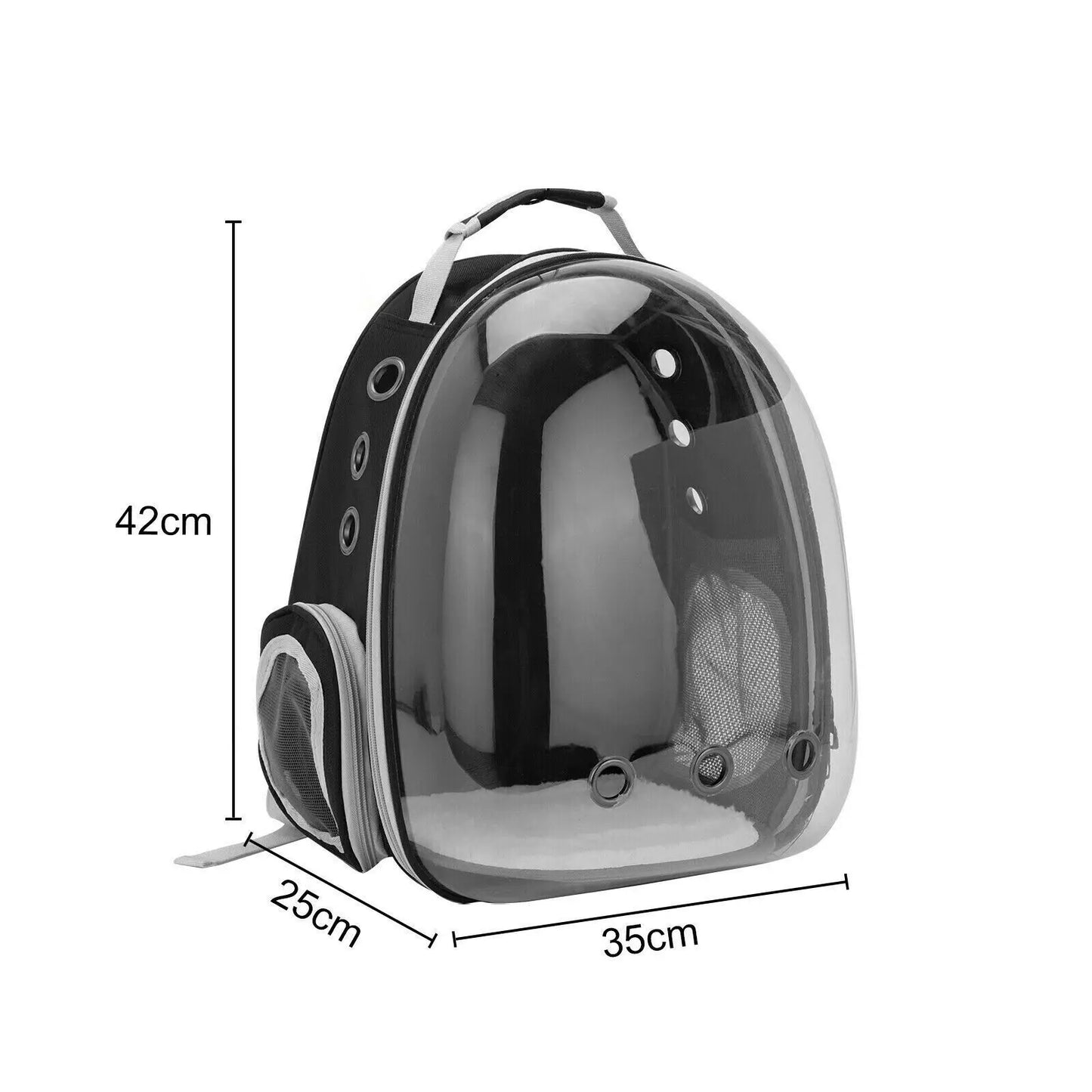 Transparenter Haustier-Rucksack: Tragbare Raumkapsel-Tasche für Katzen (42x35x25 cm) - Animalivo