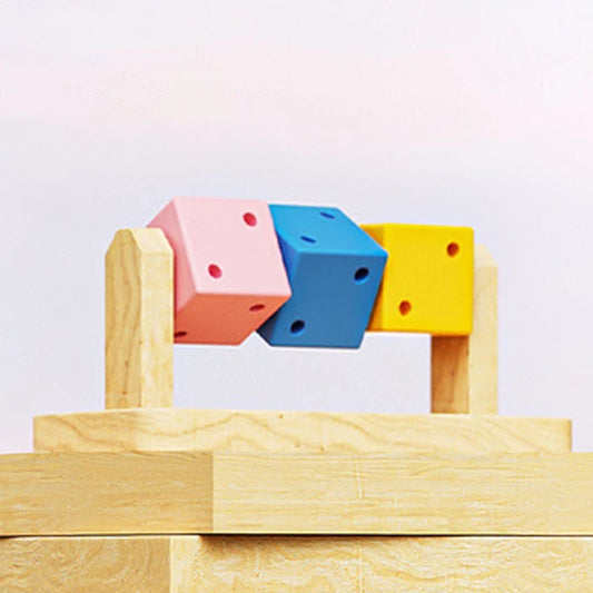 Lustiges Holz-Kauspielzeug (Zauberwürfel) für Papageien & Hamster - Animalivo