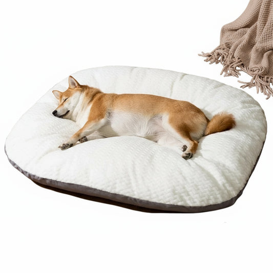 Ovale Hunde-Matratze: Verdicktes, abnehmbares & waschbares Kissen für den Winter - Animalivo