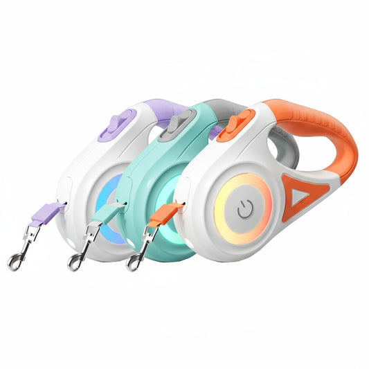Einziehbare LED-Hundeleine mit Licht (3m/5m) - Animalivo