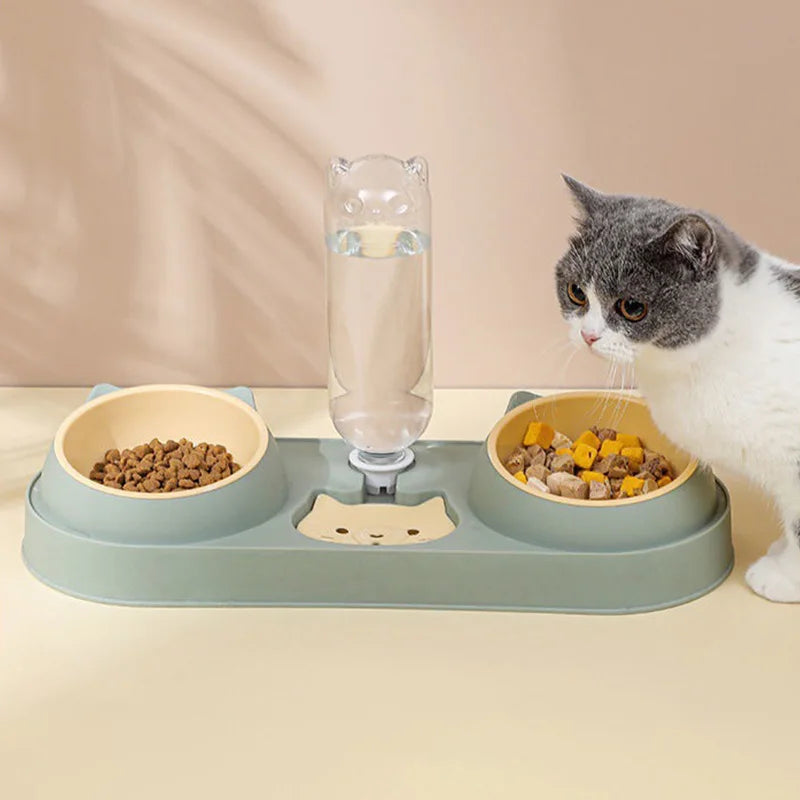 Erhöhte 3-in-1 Futterstation für Katzen & Hunde - Animalivo