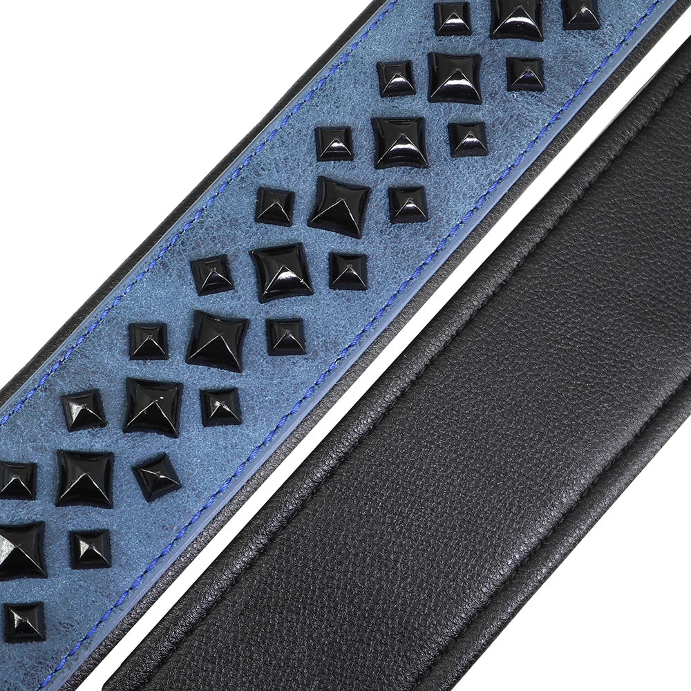 Luxuriöses Leder-Hundehalsband: Verstellbare Halskette für Pitbull & große Rassen - Animalivo