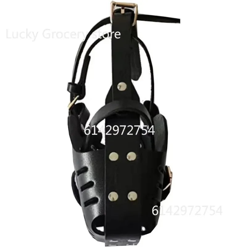 Robuster Leder-Korbmaulkorb (Anti-Biss) für Deutscher Schäferhund & Dobermann - Animalivo