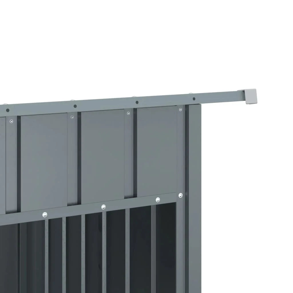 Stabiles Hundehaus aus Verzinktem Stahl (Anthrazit-Dach) – Indoor & Outdoor - Animalivo