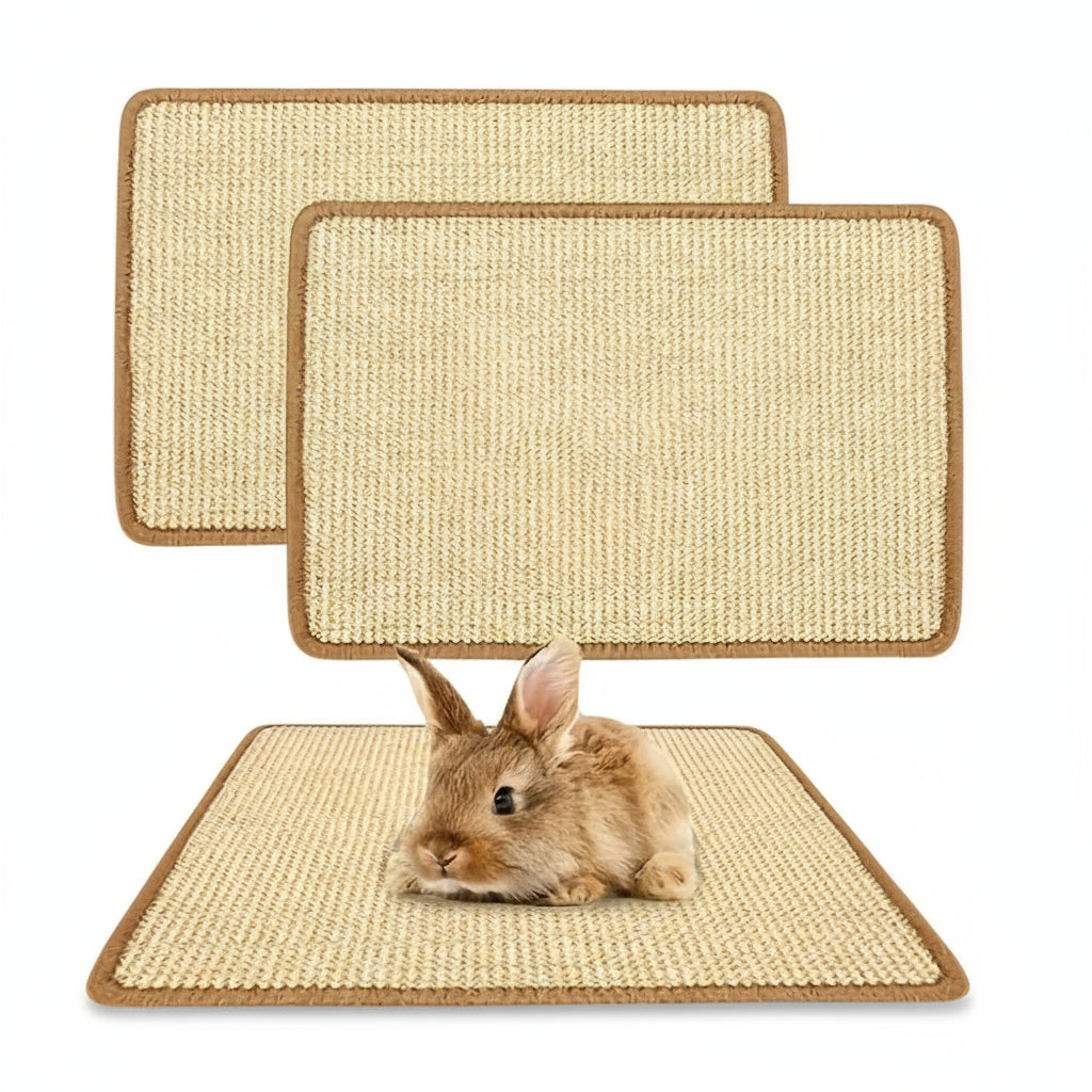 Kaninchen-Kauspiel & Kratzmatte aus Naturfaser - Animalivo
