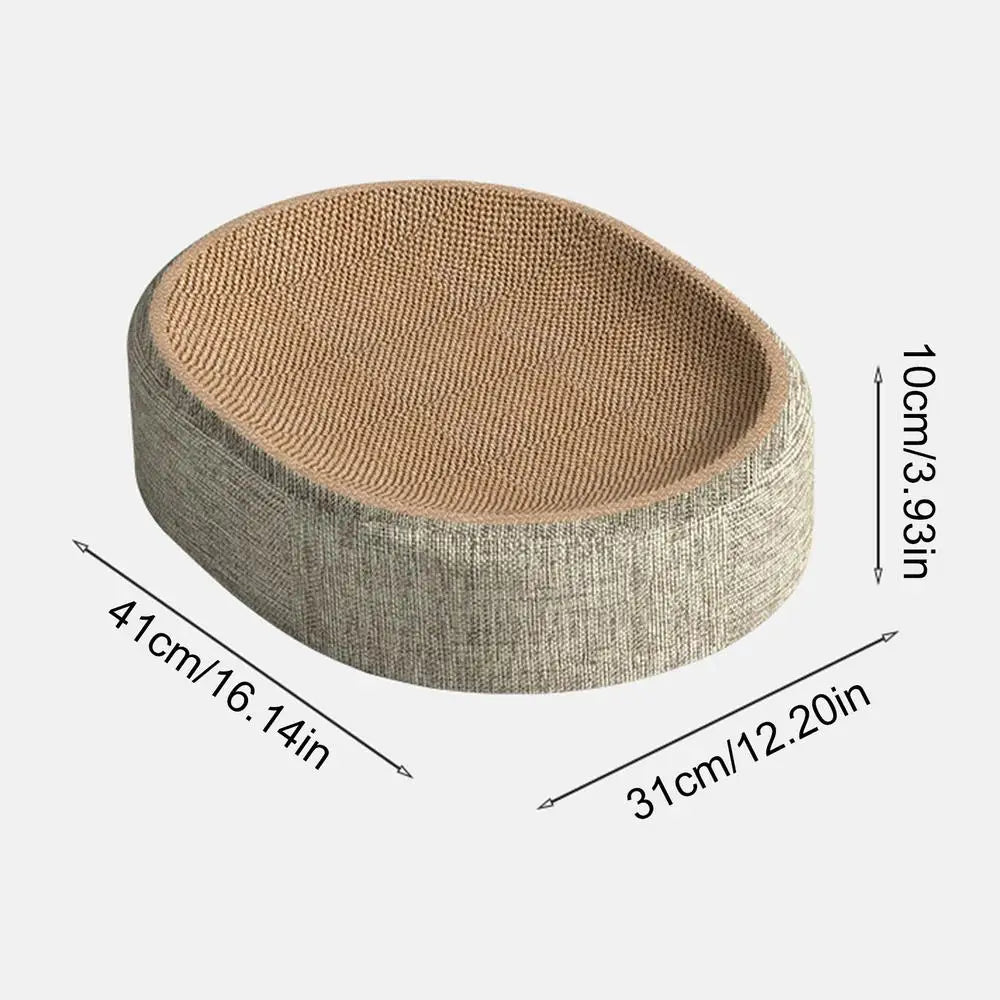 Ovale Sisal-Kratzmatte & Katzenbett