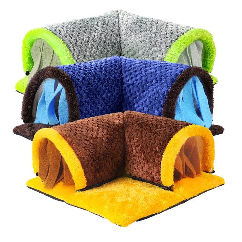 Warmes Fleece-Tunnelbett für Meerschweinchen & Ratten - Animalivo