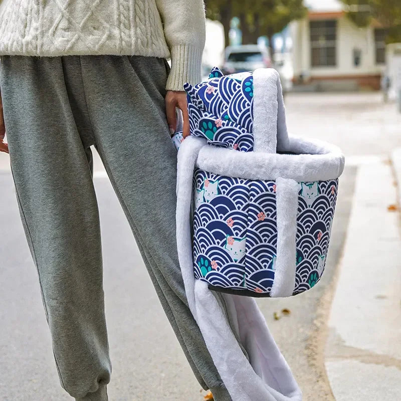 Warmer Plüsch-Rucksack (Brusttasche) für Katzen & Welpen - Animalivo