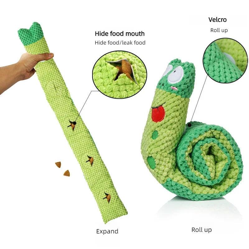 Interaktive Plüsch-Schnecke – Puzzle-Feeder für Hunde - Animalivo