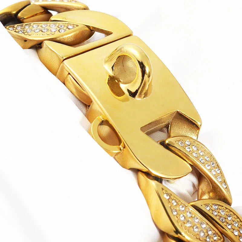 Glänzendes 32mm Kubanisches Ketten-Halsband (Robust & Kausicher) - Animalivo