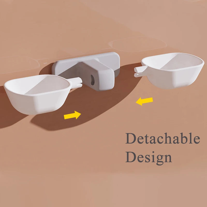 Höhenverstellbarer Wand-Doppelnapf für Katzen & Hunde - Animalivo