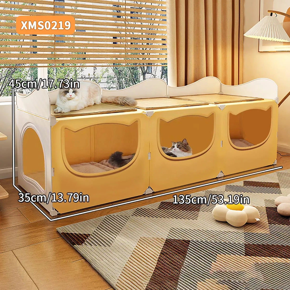 Halbgeschlossenes Katzen-Nest (Groß) – Für alle Jahreszeiten & Kühl im Sommer - Animalivo