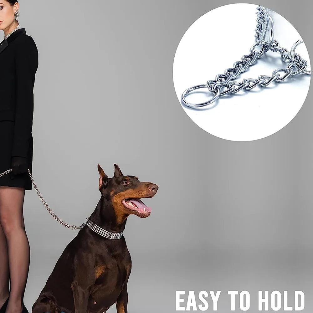 Starkes Ketten-Hundehalsband (3-reihig, Cuban Link) - Animalivo