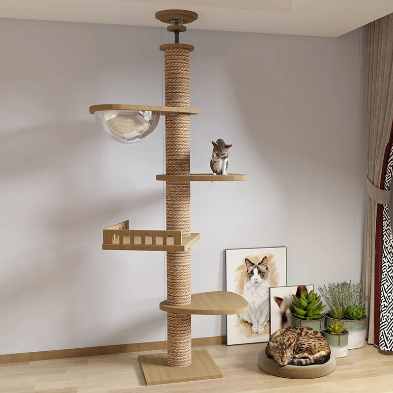 Kratzbaum Boden bis zur Decke für große Katzen