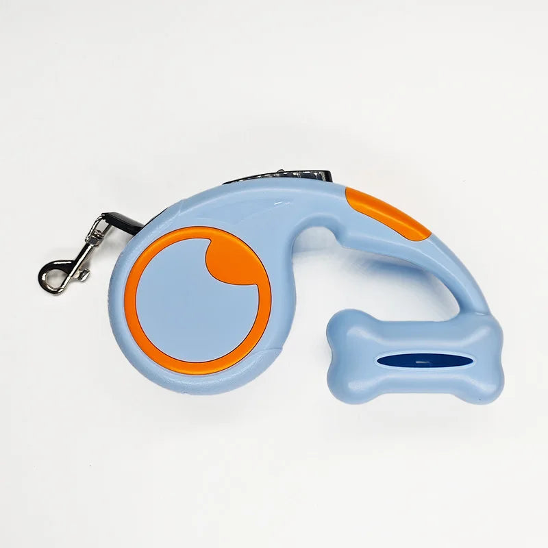 Einziehbare Hundeleine (300 cm): Automatische Leine mit Kotbeutel-Spender für kleine & mittlere Hunde - Animalivo