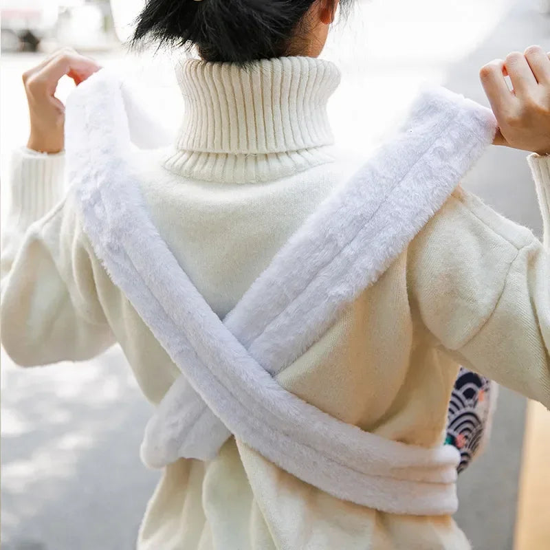 Warmer Plüsch-Rucksack (Brusttasche) für Katzen & Welpen - Animalivo